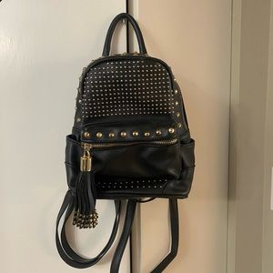 Bebe studded mini book bag